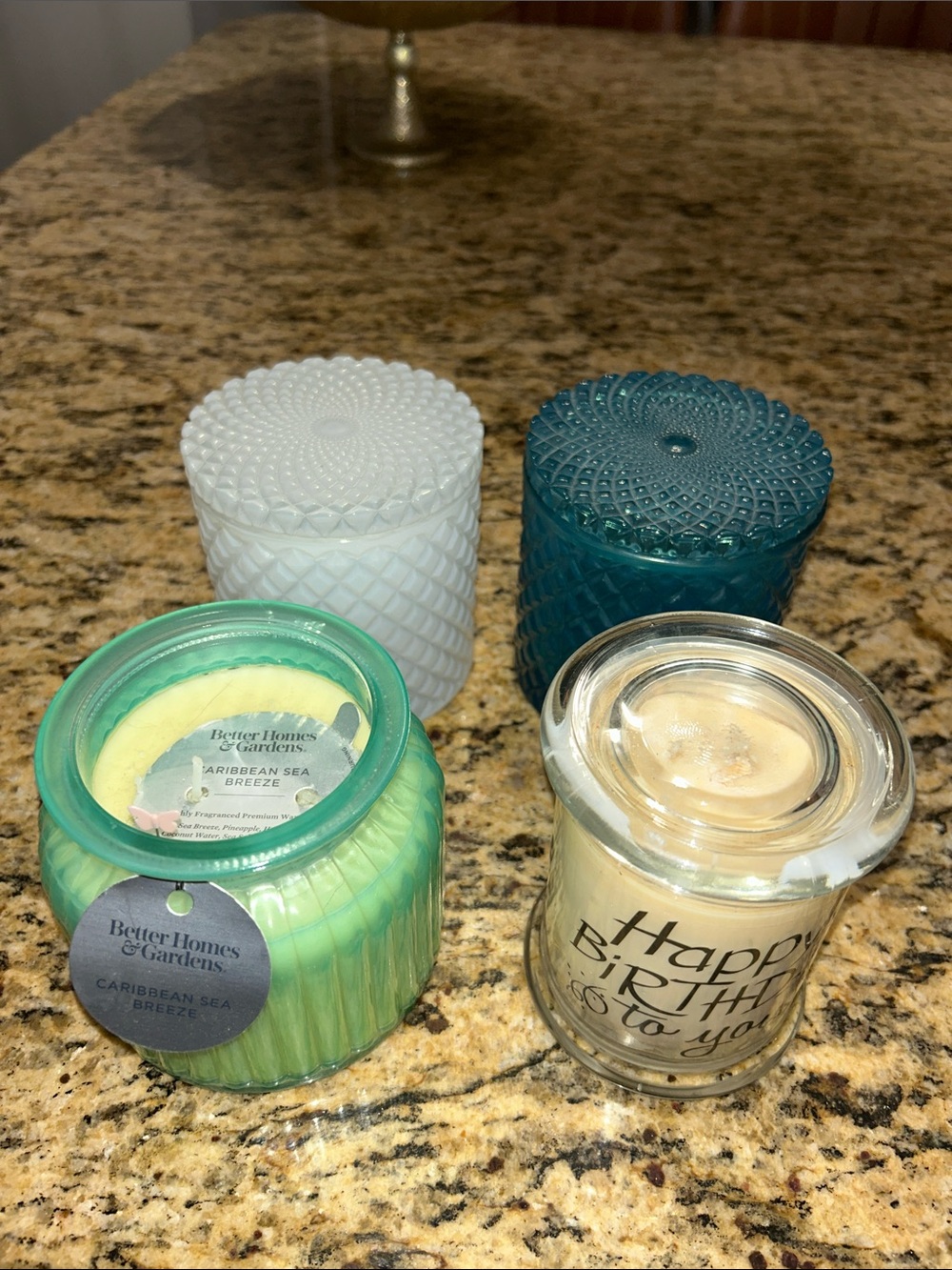 Better Homes And Gardens Caribbean Sea Breeze Scented Glass Jar Candle - Green